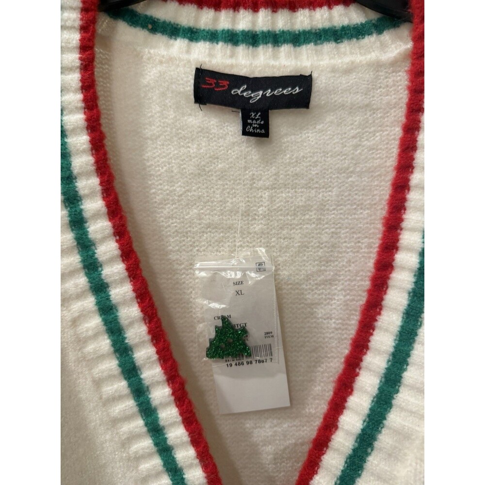 RARE Women's Holiday Patchwork Festive Graphic Ca… - image 6